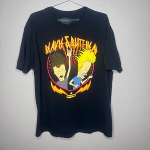 Beavis and Butt Head Graphic T Shirt Black XL MTV Retro Cartoon Mike Judge Y2K